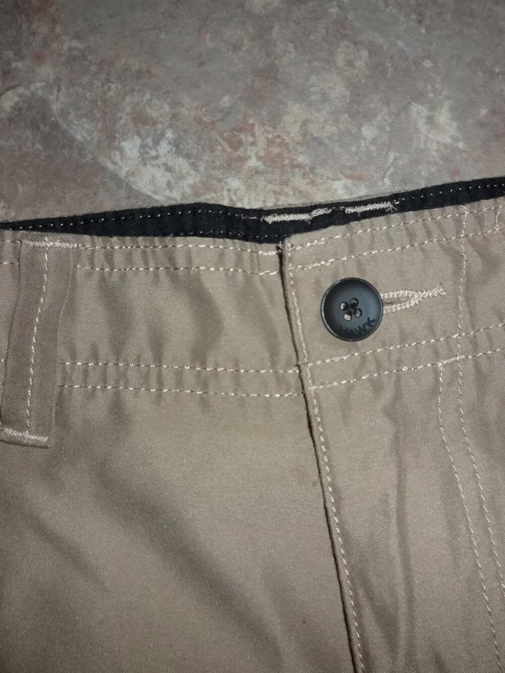 Lot 2 Shorts boy 14 quick dry type=adjustable Tony Hawk Khaki Cargo+Weatherproof